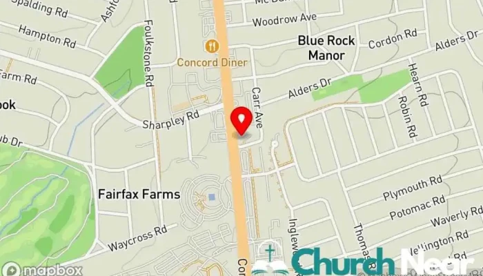 map of Aldersgate United Methodist Church Methodist church, Church in Wilmington