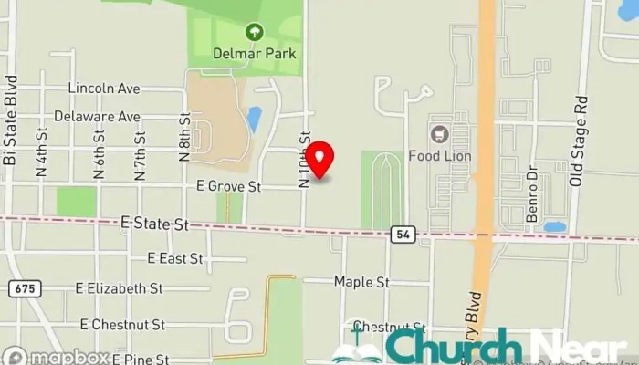 map of All Saints Episcopal Church Episcopal church, Christian church, Church in Delmar