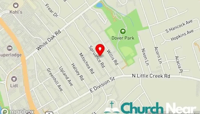 map of Bagley Jr John E Church in Dover