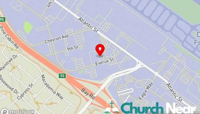 map of Base Chapel Church in Dover AFB