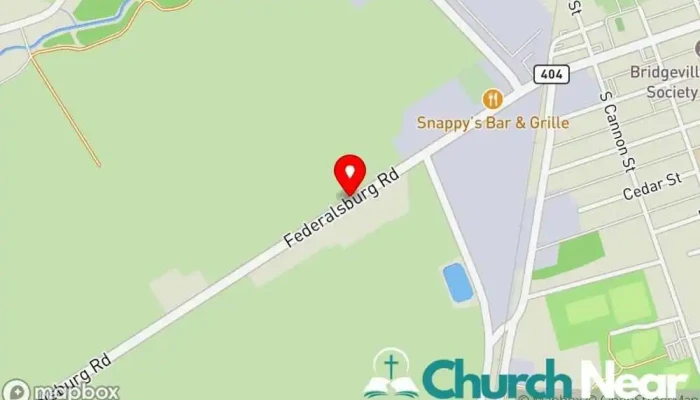map of C H Foggie American Methodist Episcopal Zion Church Church in Bridgeville
