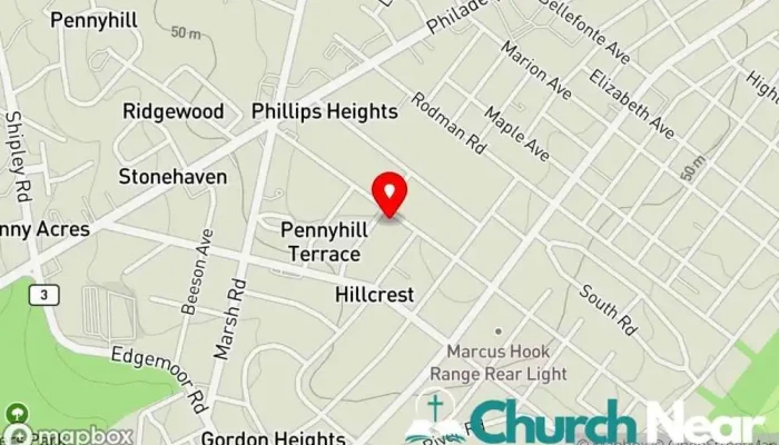 map of Calvary Episcopal Church Episcopal church in Wilmington