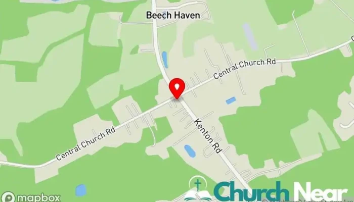 map of Central Baptist Church Baptist church in Dover