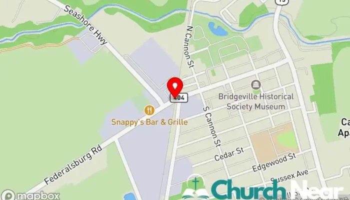 map of CH Foggie Ame Zion Church Methodist church in Bridgeville