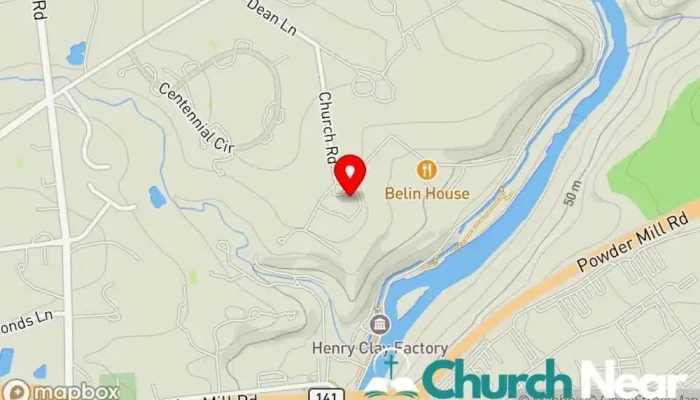 map of Christ Church Christiana Hundred Episcopal church in Wilmington