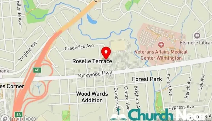 map of Christ the Cornerstone-Elsmere Christian church in Wilmington