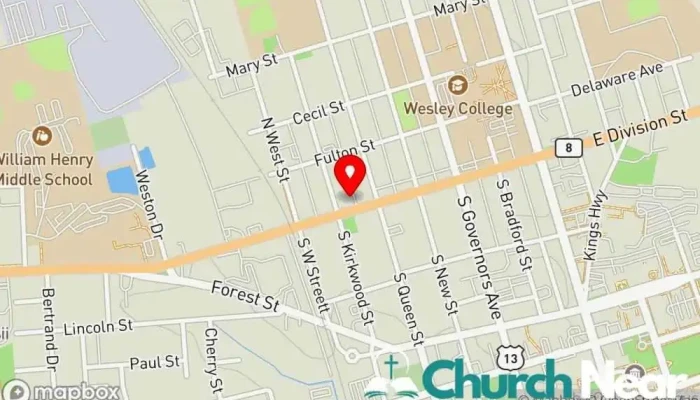 map of Church of Living God Church in Dover