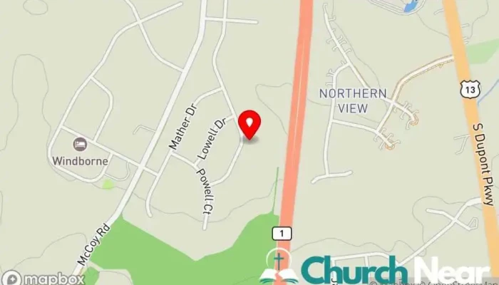 map of Collins R Dandridge Church in Bear
