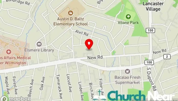 map of Corpus Christi Roman Catholic Church Catholic church in Wilmington