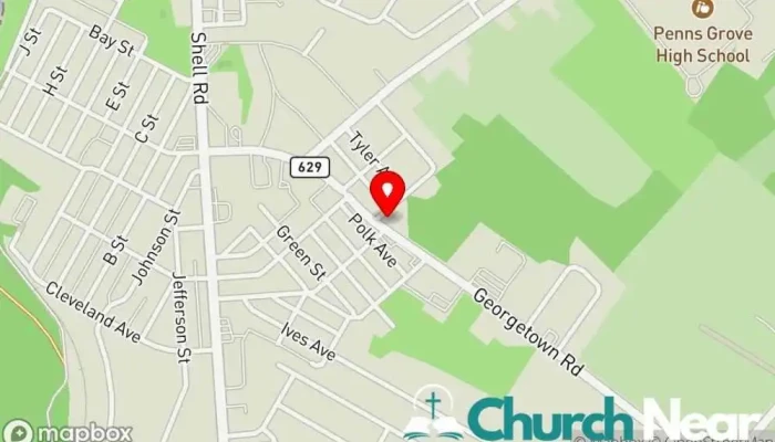 map of CrossPoint Wesleyan Church Wesleyan church in Carneys Point
