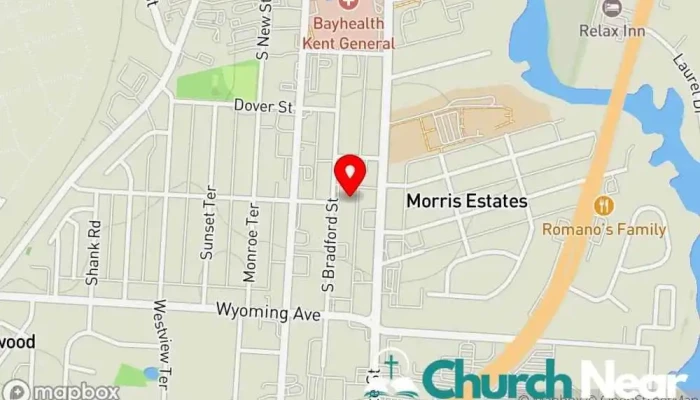 map of Cultivating Wholeness Ministries Church in Dover