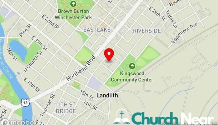 map of Ebenezer Baptist Church Church in Wilmington