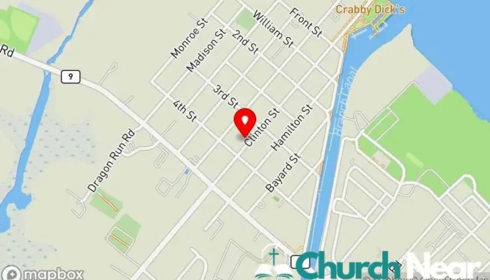map of Ebenezer United Methodist Church Church in Delaware City