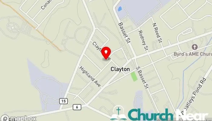 map of Ewell's St Paul United Methodist Church United Methodist church in Clayton
