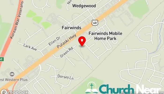 map of Fairwinds Independent Bible Church Church in Bear