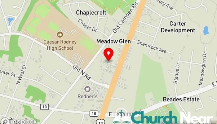 map of Faith Community Church Church in Dover
