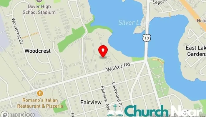 map of First Baptist Church of Dover Baptist church in Dover