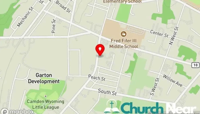 map of First Pilgrim Baptist Church Baptist church in Camden