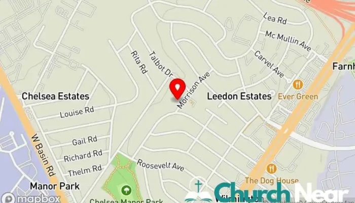 map of Gospel Church for All Nations (Gospel CAN) Presbyterian church, Church, English language school, Youth group in Wilmington Manor