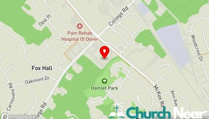 map of Grace Church Dover Church, Presbyterian church in Dover