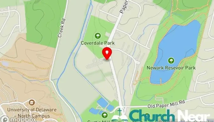 map of Grace Church Evangelical church in Newark