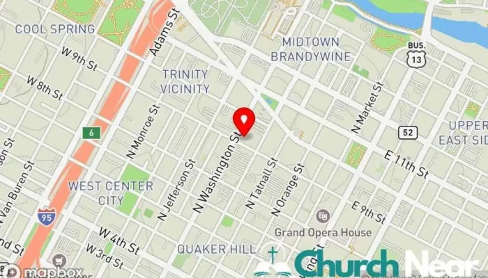 map of Grace United Methodist Church United Methodist church, Kindergarten, Methodist church in Wilmington