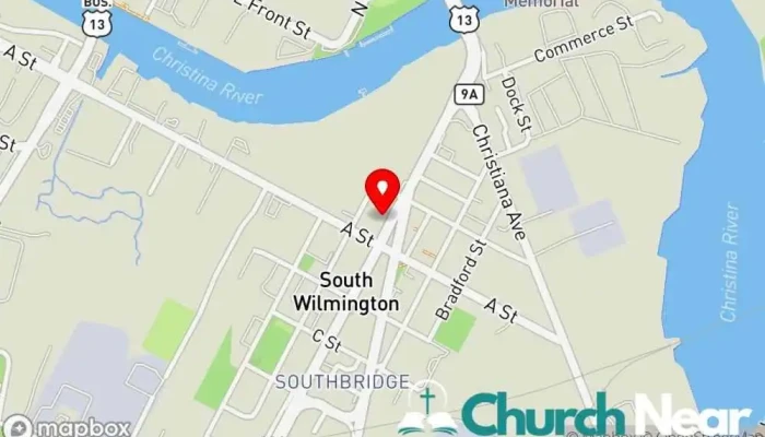 map of Greater Deliverance Temple Church in Wilmington