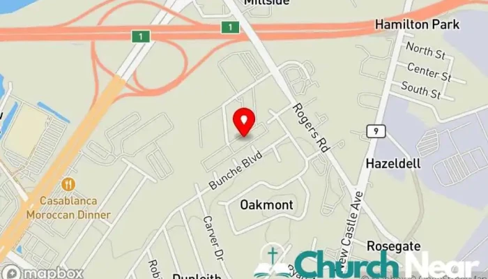 map of Greater Hope Christian Church in Wilmington