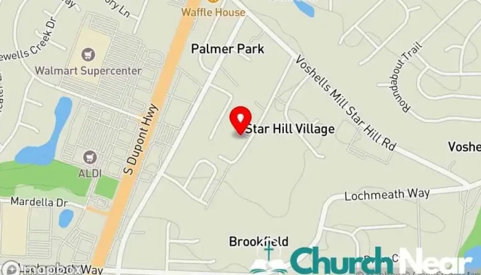 map of Greater Life Christian Church Christian church in Dover