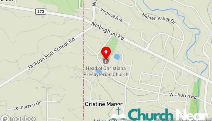 map of Head of Christiana Presbyterian Church Presbyterian church in Newark