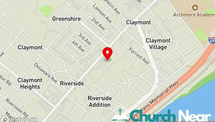 map of Holy Rosary Roman Catholic Church Catholic church in Claymont