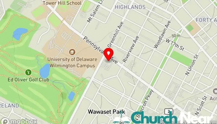 map of Immanuel Church Church in Wilmington