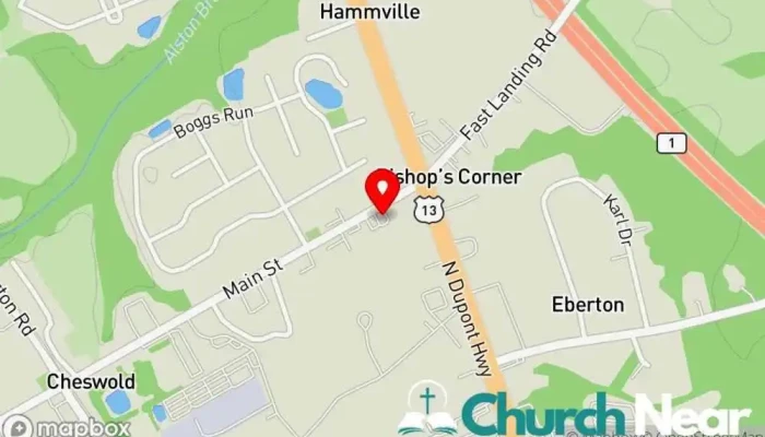 map of Immanuel United Methodist Church Methodist church, Church in Cheswold