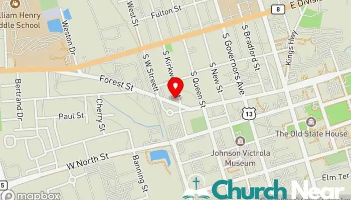 map of Kingdom Life Fellowship Center Religious institution in Dover