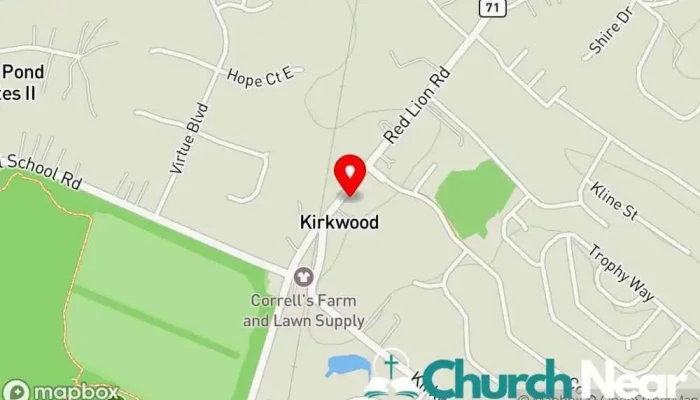 map of Kirkwood Methodist Church Church in Bear