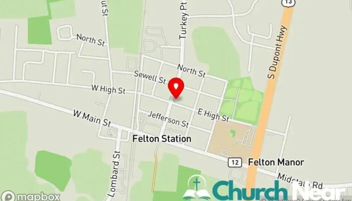 map of Lawson Delmar Church in Felton