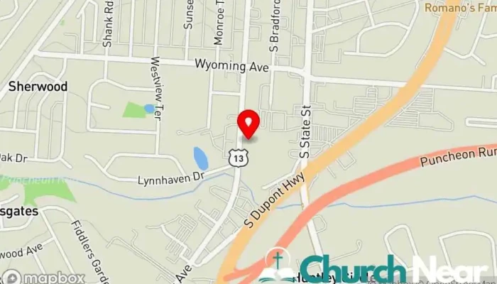 map of Love Temple Community Outreach Center - COGIC Church in Dover