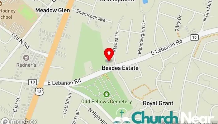 map of Maranatha Baptist Church Baptist church in Dover