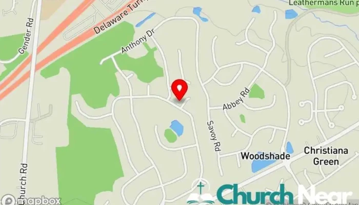 map of Mid-Atlantic Region Church of God of Prophecy Church in Newark