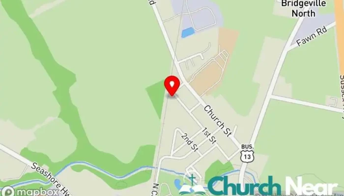 map of Mt Olive Baptist Church Baptist church in Bridgeville