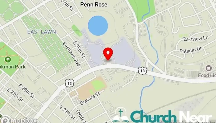 map of Mt Zion Greater Harvest Ministries Church in Wilmington