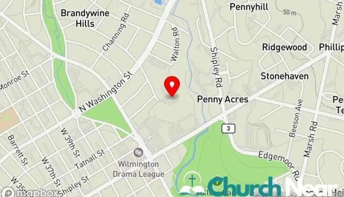 map of New City Church Church in Wilmington
