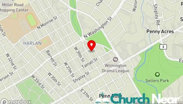 map of New Community Church Church in Wilmington