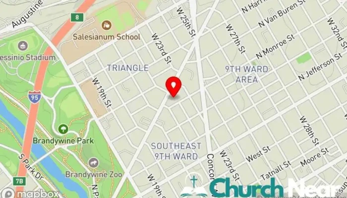 map of Peninsula-McCabe United Methodist Church United Methodist church in Wilmington