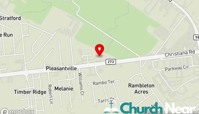 map of Pleasantville Baptist Church Church in New Castle