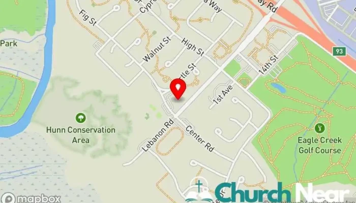 map of Potter Hand Church Christian church in Dover