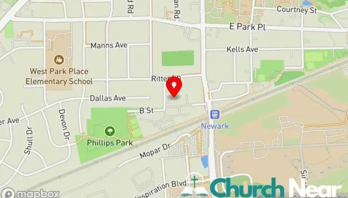 map of Religious Society of Friends Church in Newark