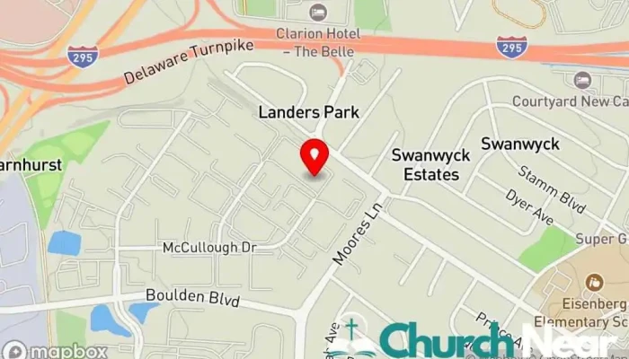 map of RiverCross Fellowship Non-denominational church, Church in New Castle