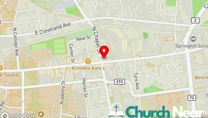 map of Saint John the Baptist Church Catholic church in Newark