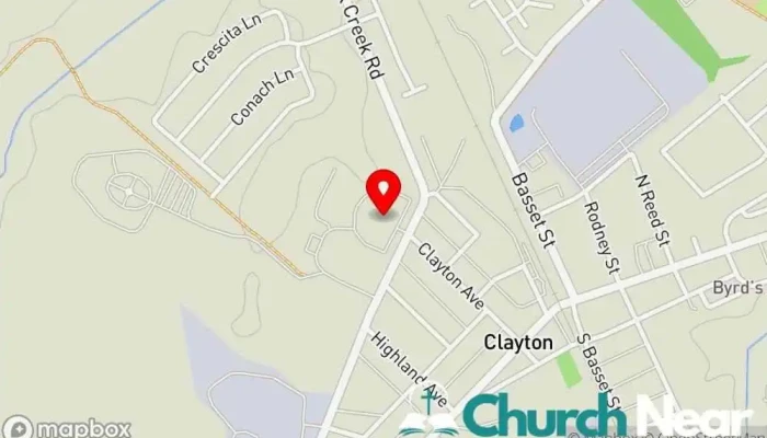 map of Saint Josephs Catholic Church Church in Clayton
